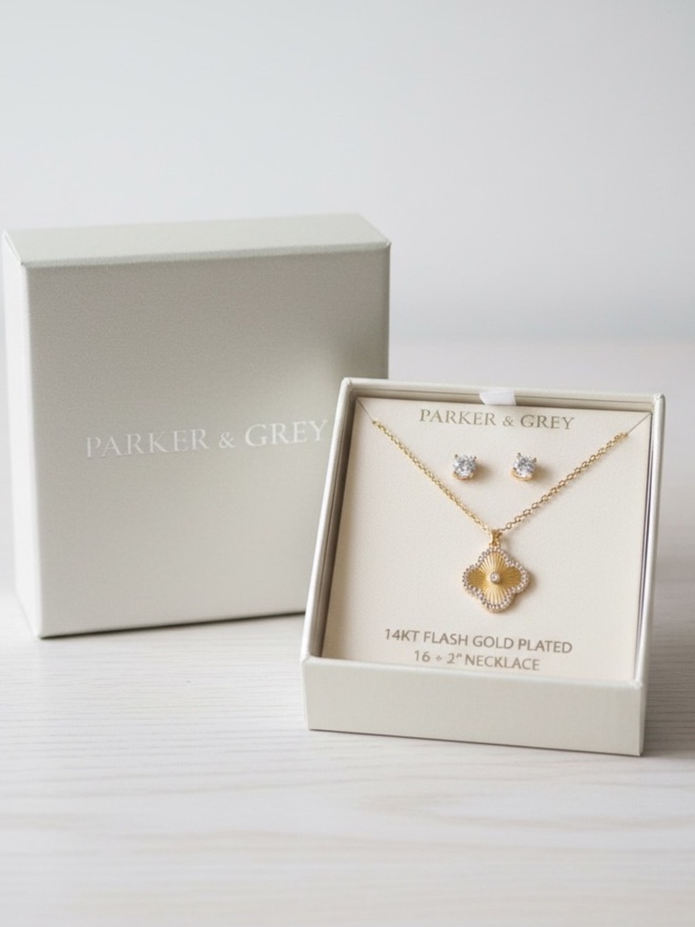 14KT Flash Gold Plated necklace set.